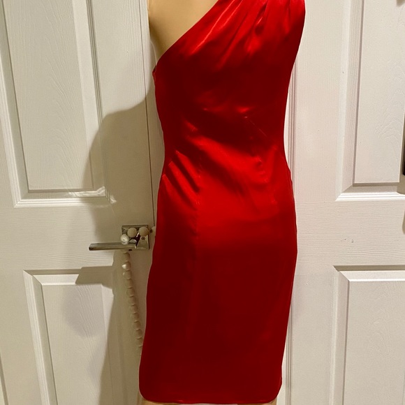 NEIMAN MARCUS SEXY RED SZ 4 SILK ROSA PUSHER DRESS - Picture 5 of 9
